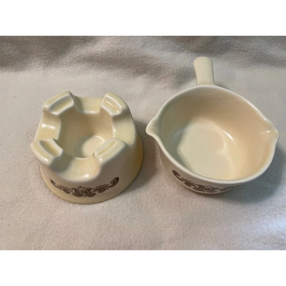 Pfaltzgraff  Village Butter Melter Sauce, Syrup, Wax Warmer Ceramic Kitchen Home